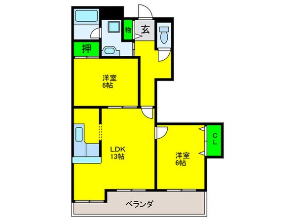 住之江フタバビルの物件間取画像